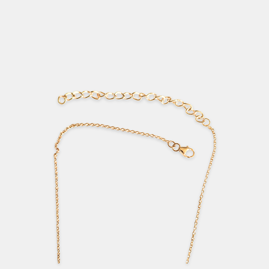 The Heartline Necklace : NK-HRT13-YG-PNK