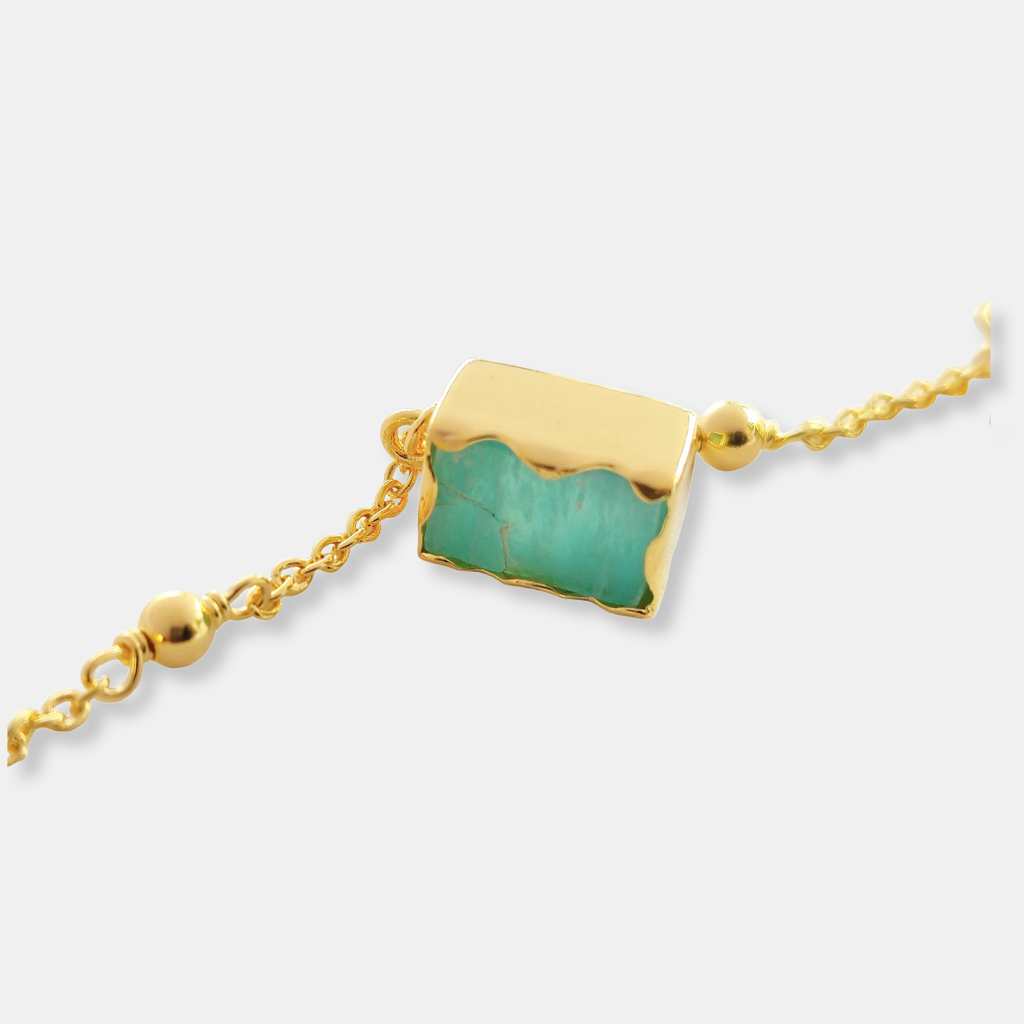 Seafoam Light Choker Necklace : NK-SFLT08-YG-GRN