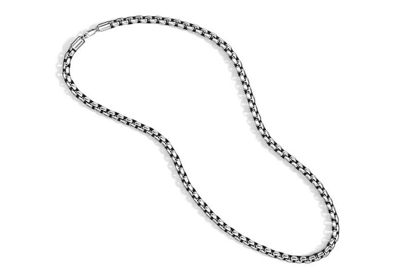 925 Sterling Silver Unisex Round Box Roque Chain : ROQ-CHN-20