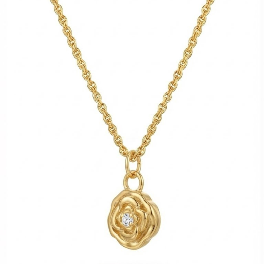 Multiple Flower Necklace For Women | Elegant Floral Pendant Jewellery : 7717651200