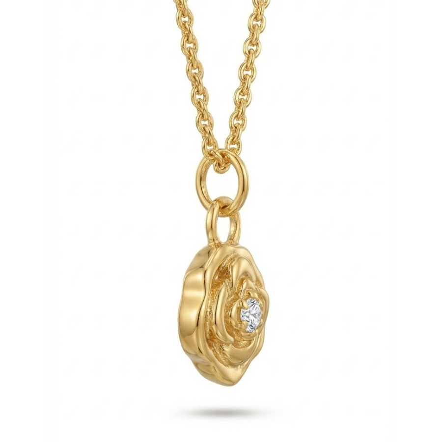 Multiple Flower Necklace For Women | Elegant Floral Pendant Jewellery : 7717651200