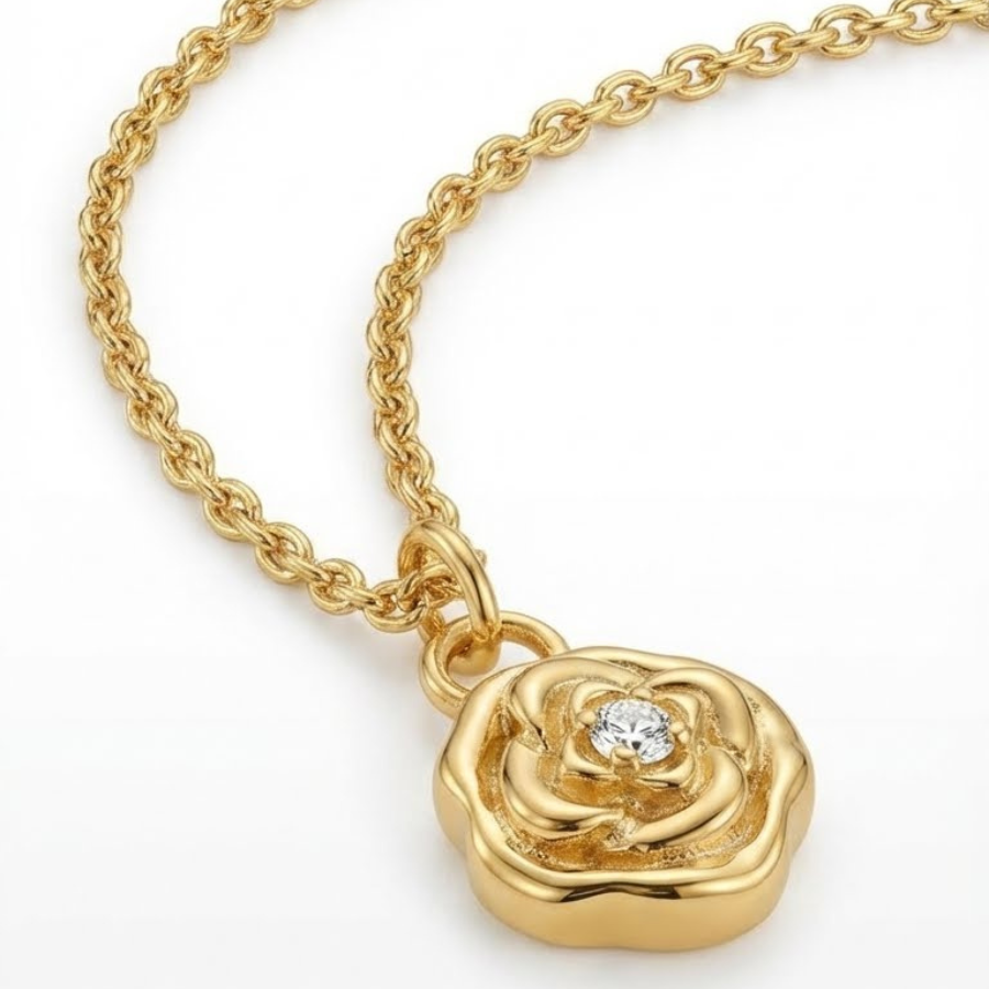 Multiple Flower Necklace For Women | Elegant Floral Pendant Jewellery : 7717651200