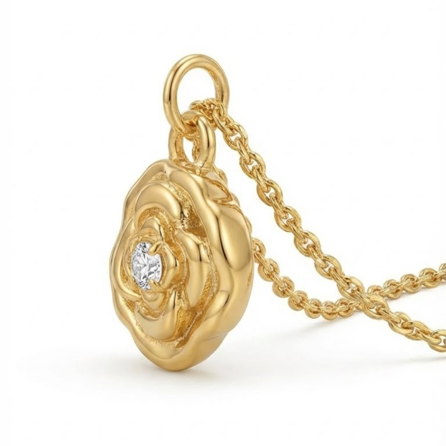 Multiple Flower Necklace For Women | Elegant Floral Pendant Jewellery : 7717651200