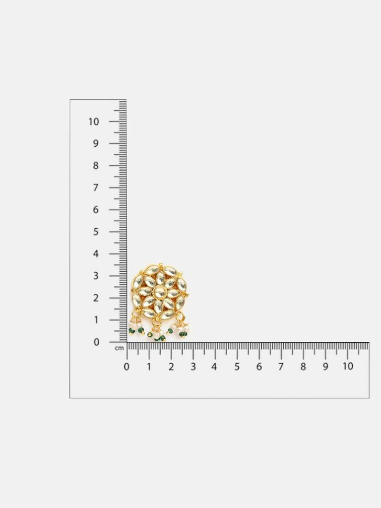 Bahar Polki Kundan Honeycomb Stud Earrings – Simar Collection : RRKMAY26-103