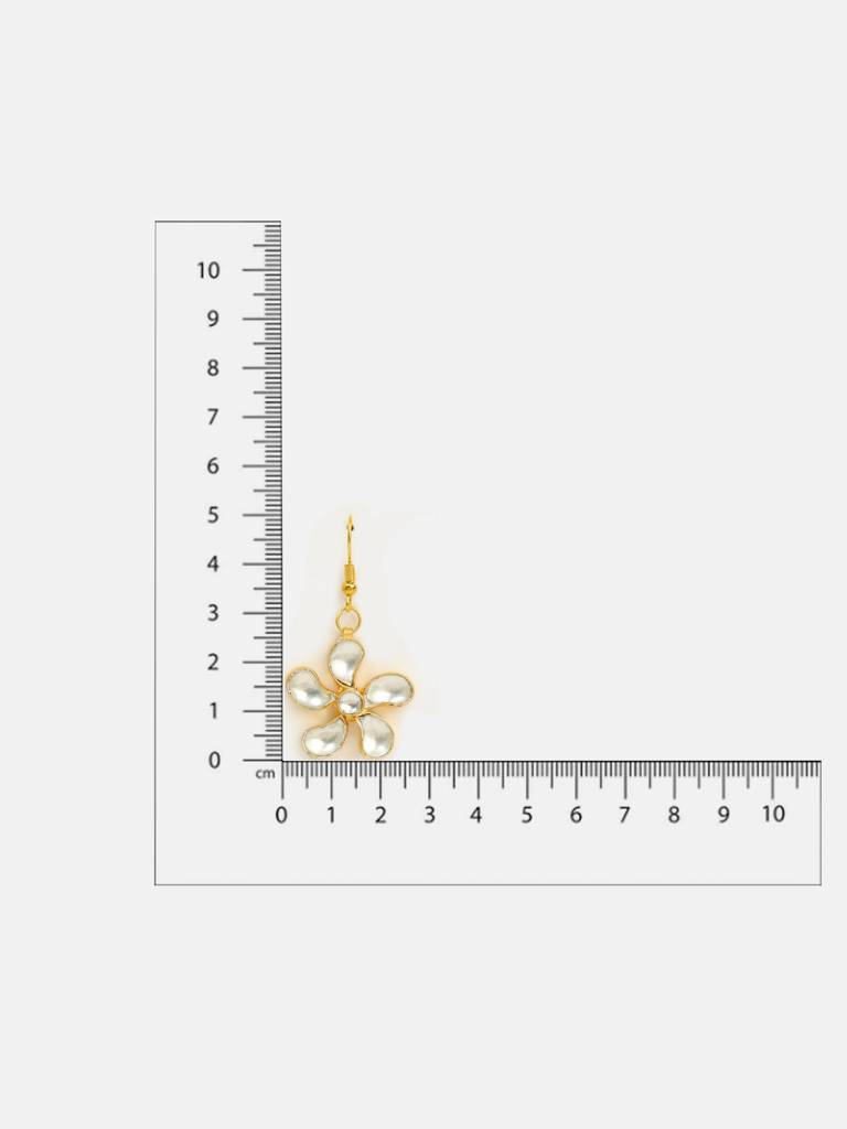 Motimala Phool Drop Pearl Flower Hook Earrings – Simar Collection : RRKMAY26-105