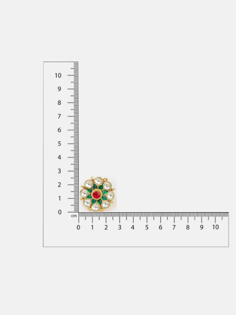Gulzaar Meenakari Kundan Floral Ring – Simar Collection : RRKMAY26-113