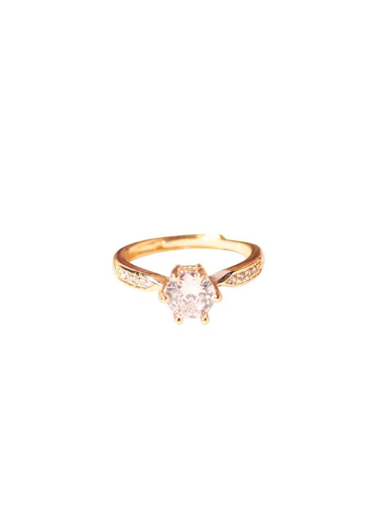 Gold-Tone Engagement Ring For Women & Girls : RS14303-G