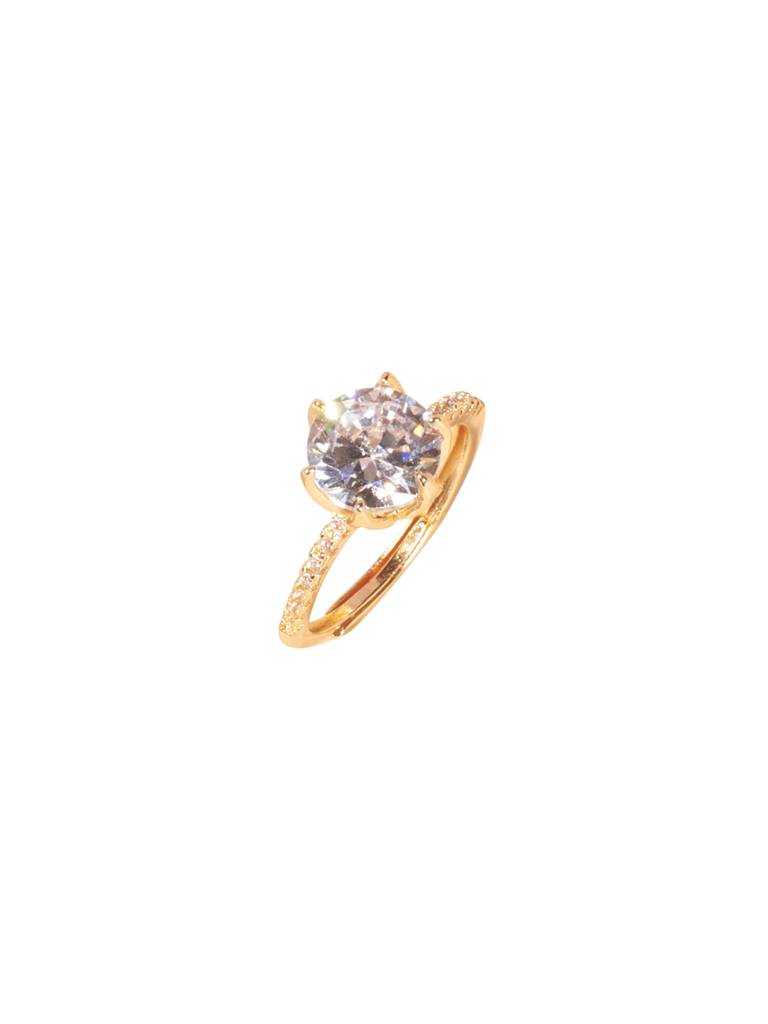 Sparkling Round Crystal Ring For Women & Girls : RS14307-G