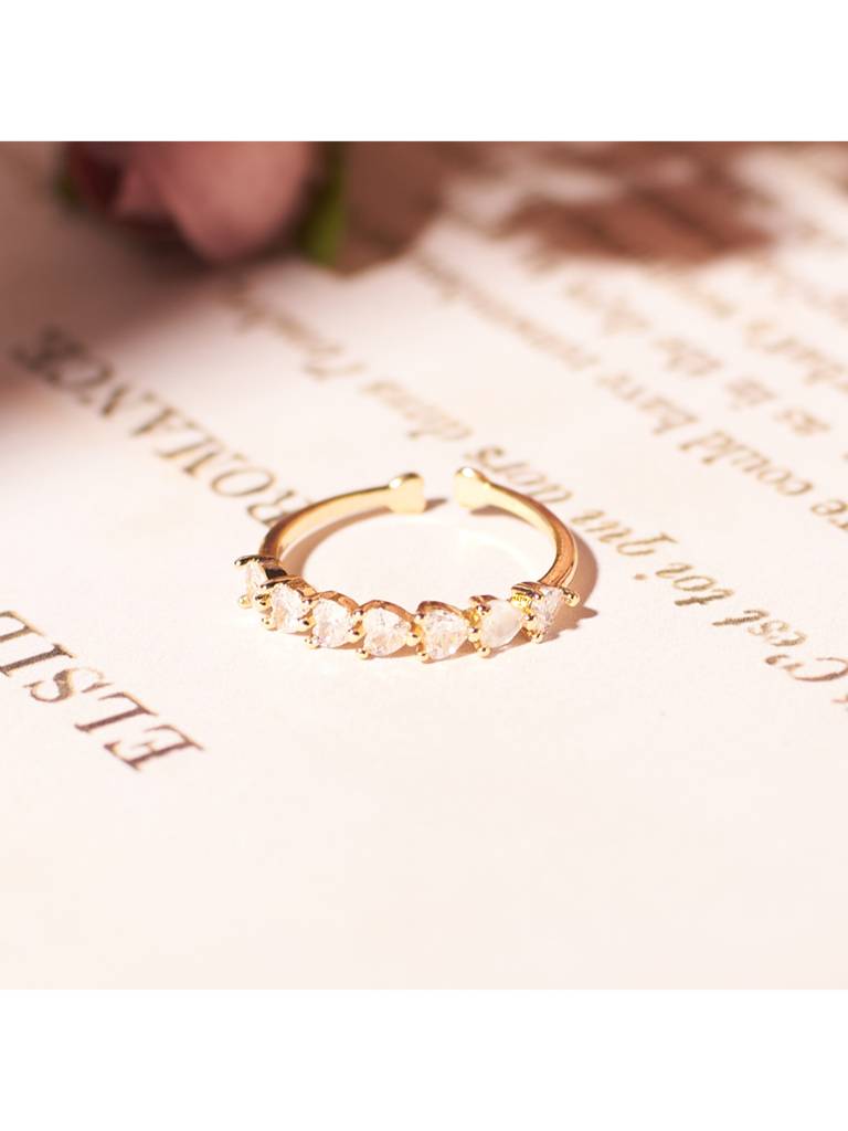 Unique Multi-Stone Gold Ring For Women & Girls : RS14314-G