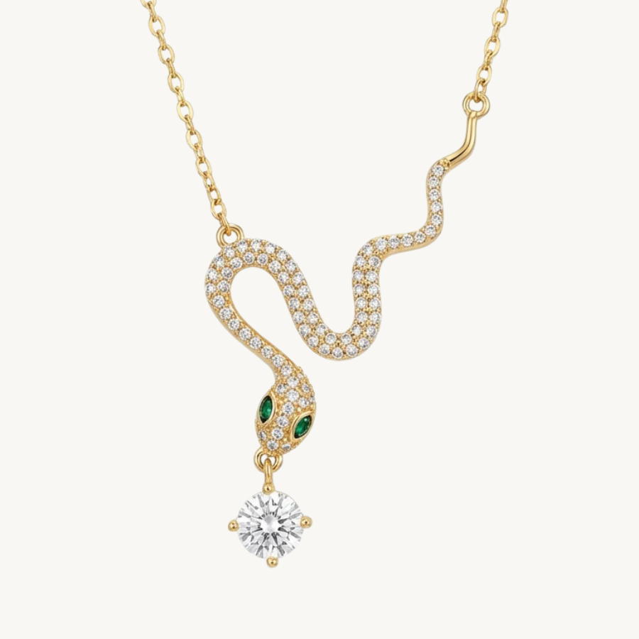 Dainty Snake Pendant Necklace For Women – Elegant Minimal Snake Design With Sleek Modern Finish | Premium Contemp : 6956550090