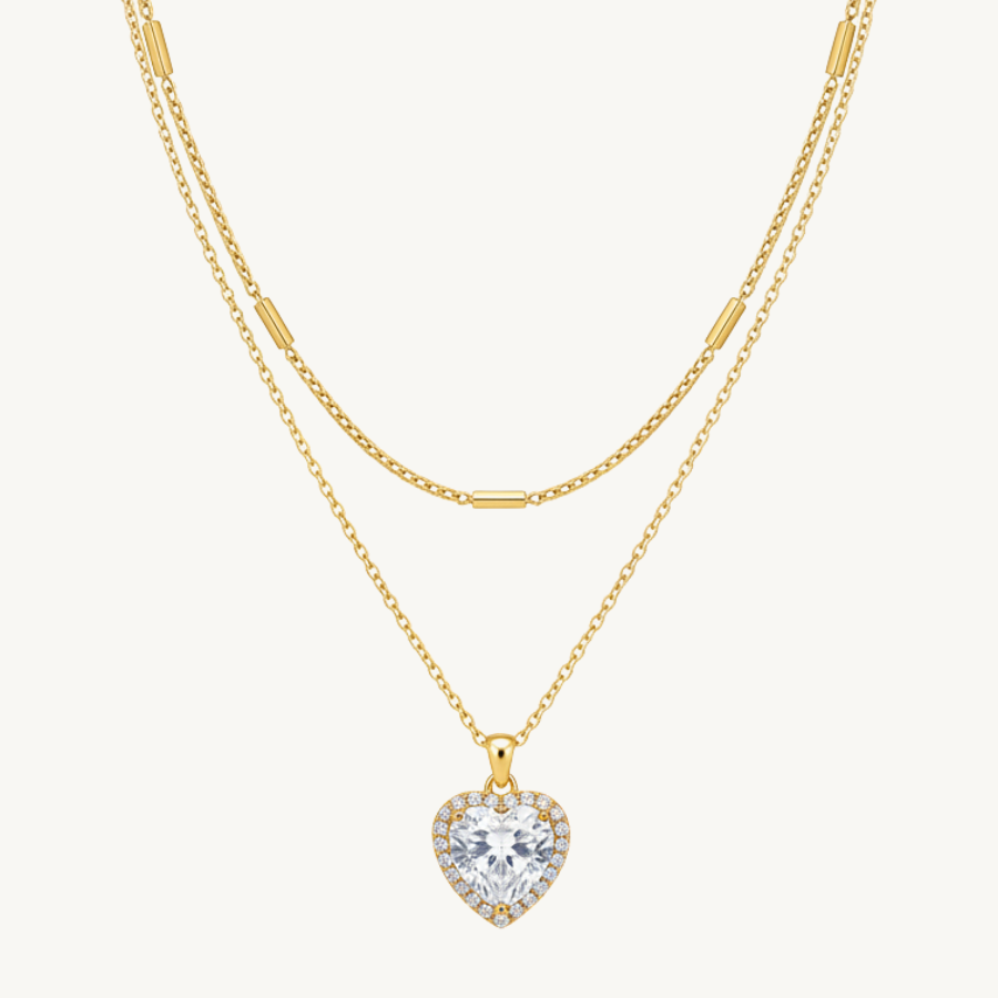 Double Layer Pendant Necklace For Women – Elegant Two Layer Chain Design With Minimal Modern Finish | Premium Eve : 5087100085