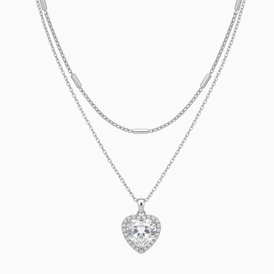 Double Layer Pendant Necklace For Women – Elegant Two Layer Chain Design With Minimal Modern Finish | Premium Eve : 6401774665