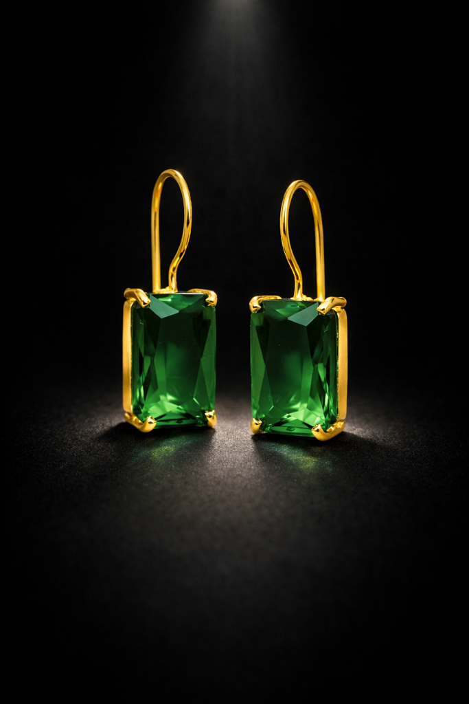Ab Earrings Brass Hook Glass Crystal : SA-56(G)