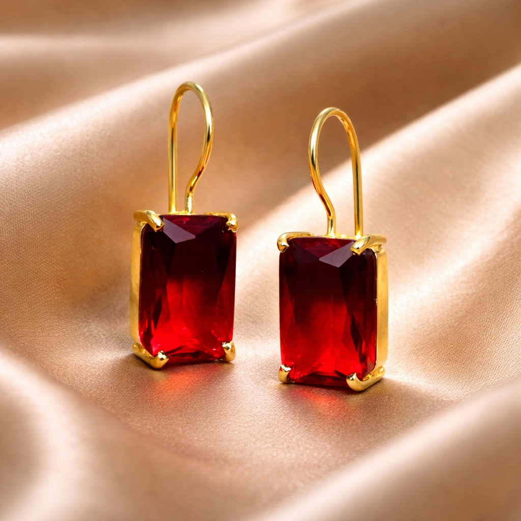 Ab Earrings Brass Hook Glass Crystal : SA-56R