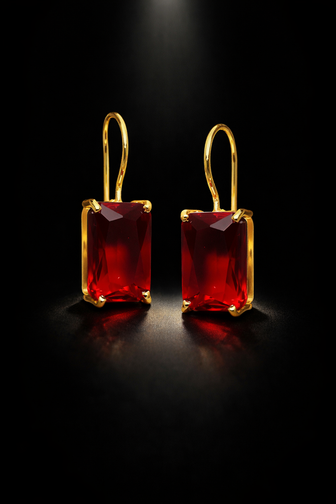 Ab Earrings Brass Hook Glass Crystal : SA-56R