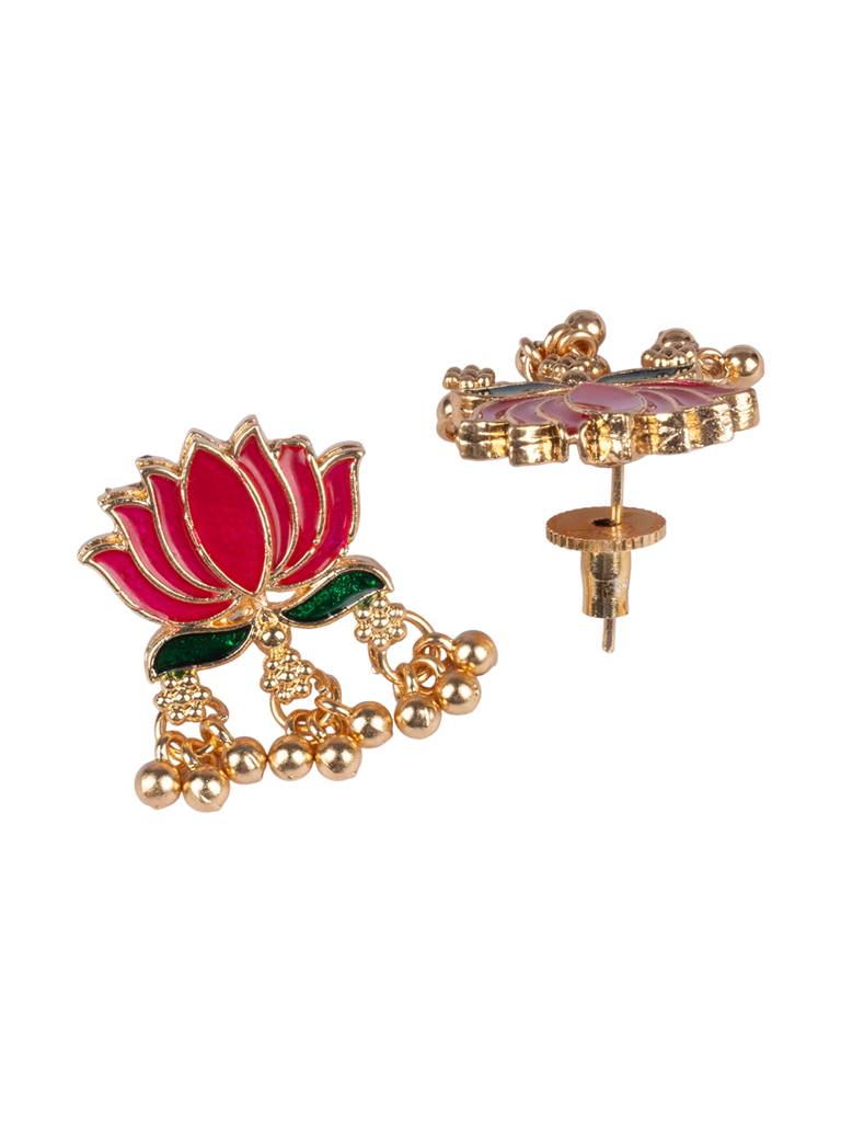 Divine Petal Inspired Necklace Set : SATJS357Multi