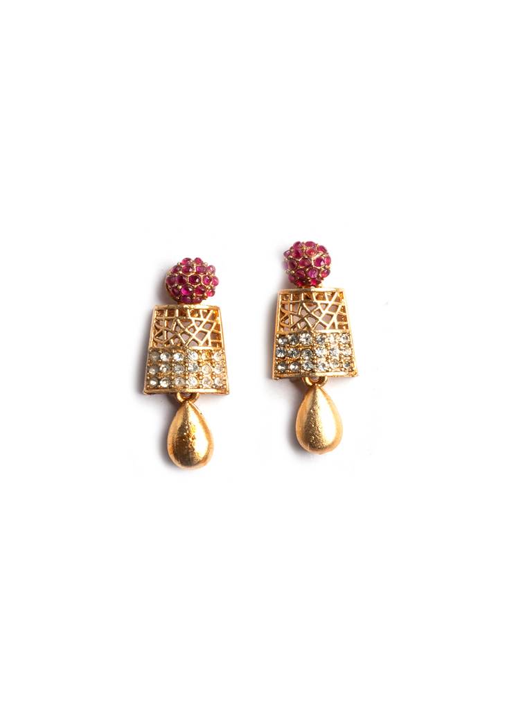Gold Plated Red Ad Long Haram Set : SATJS334LongRed