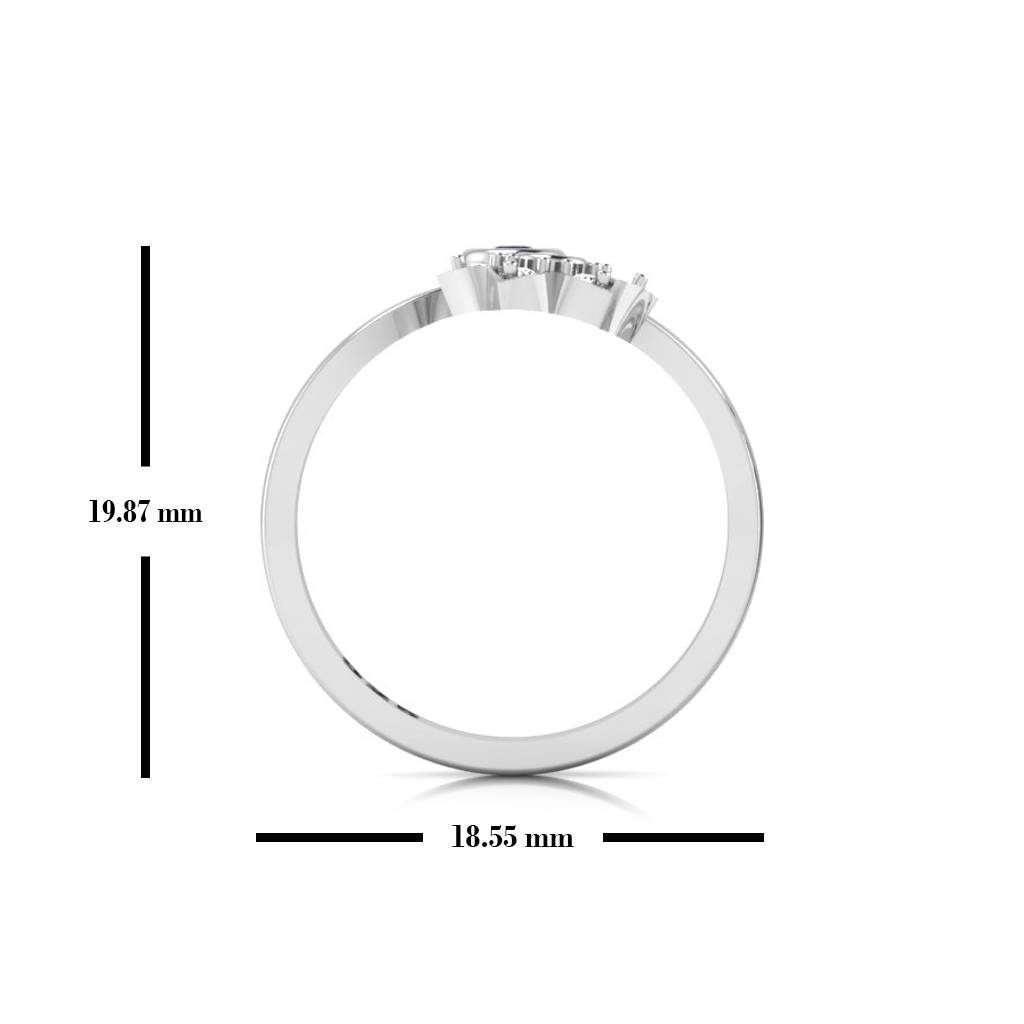 Iski Uski 925 Sterling Silver Flower Cz Toe Rings