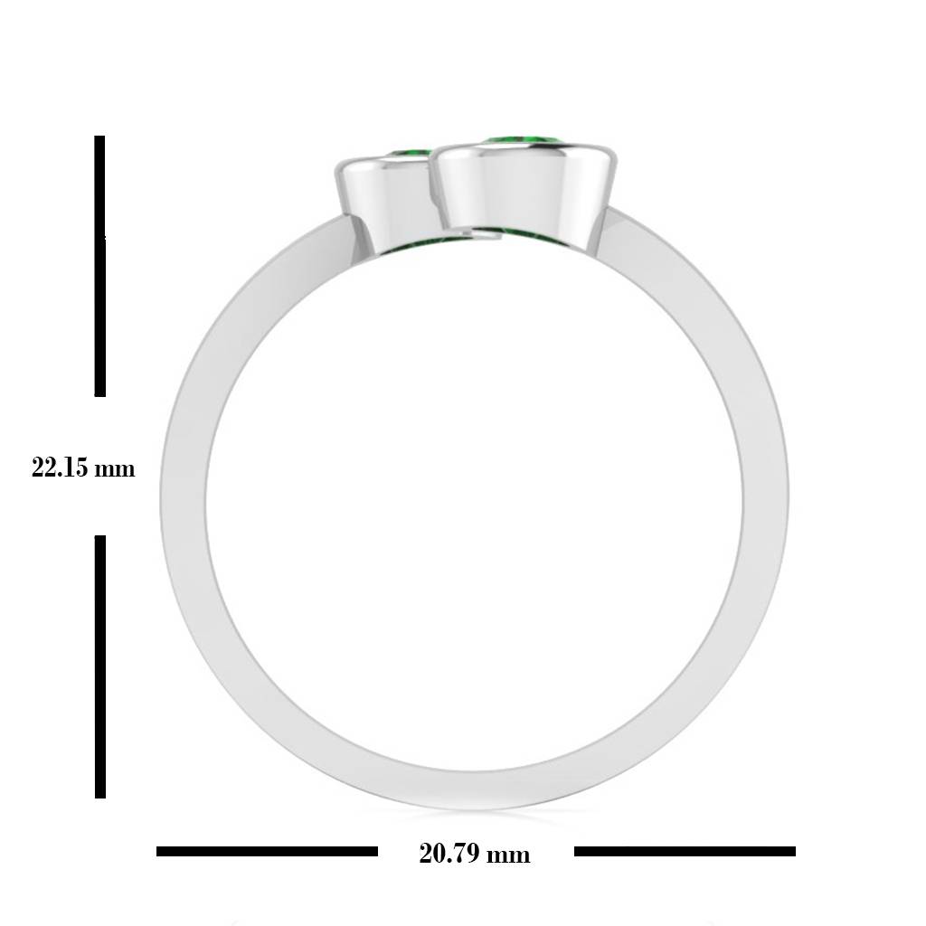 Yellow Gold Heart Silver Ring