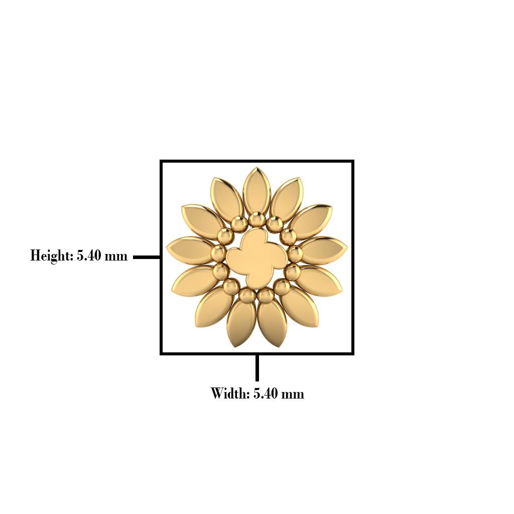 The Kofi Gold Nose Pin : NS-0567YG