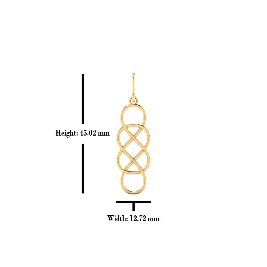 Iski Uski 925 Sterling Silver Infinity Silver Drop Earrings