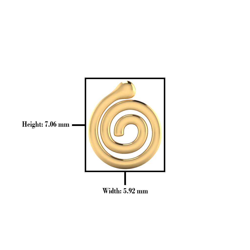 The Rukmini Gold Nose Pin : NS-0194YG