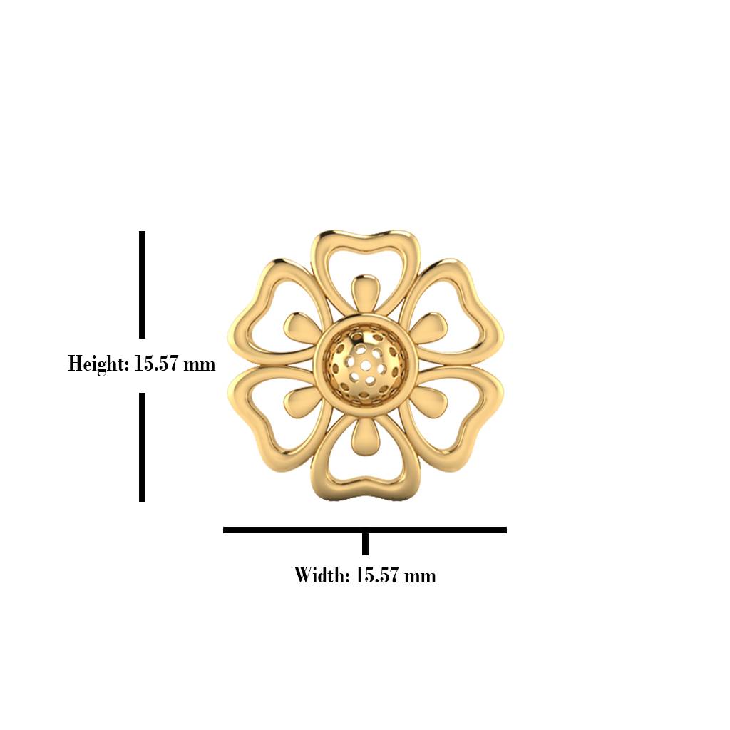 Iski Uski 925 Sterling Silver Flower Silver Stud Earrings