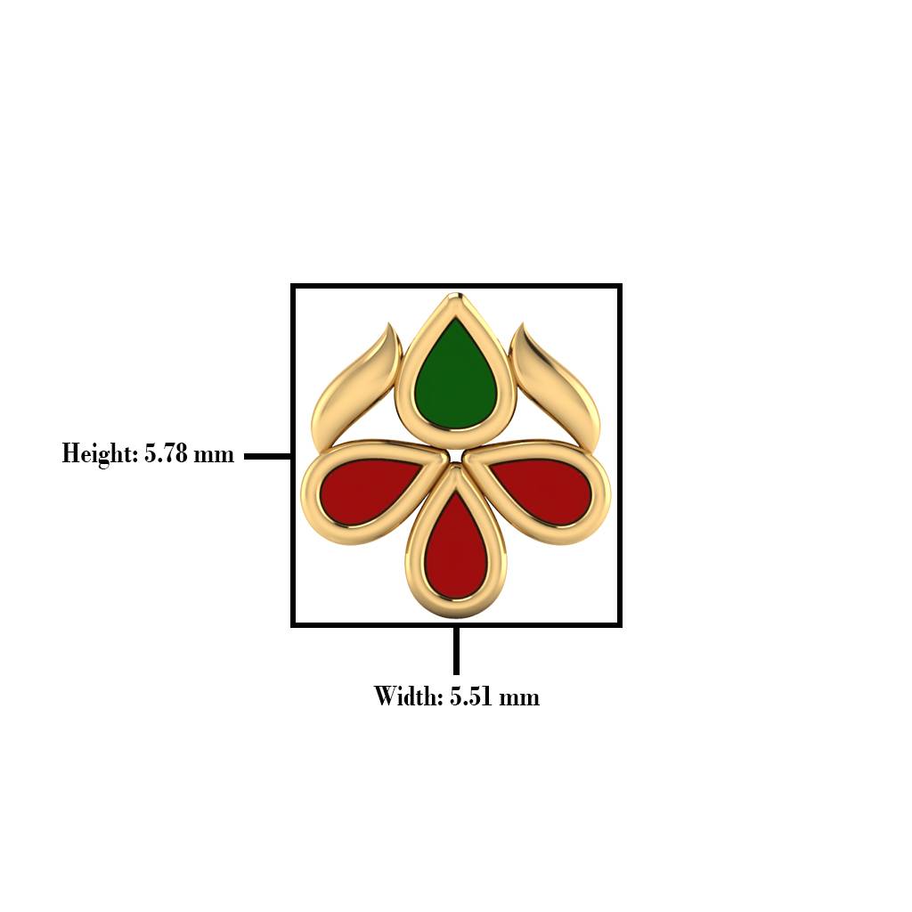 The Savitri Gold Nose Pin : NS-0538YG