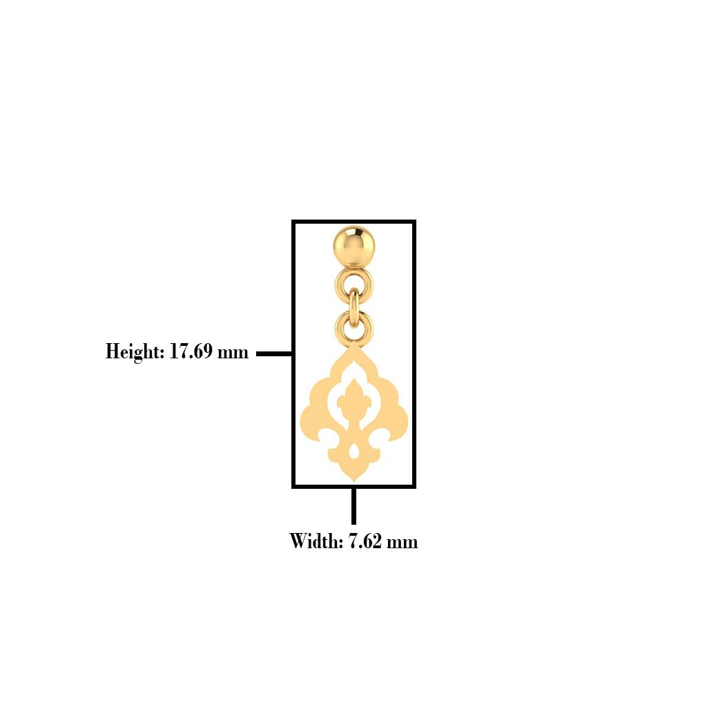 The Honey Gold Nose Screw : NS-0681YG