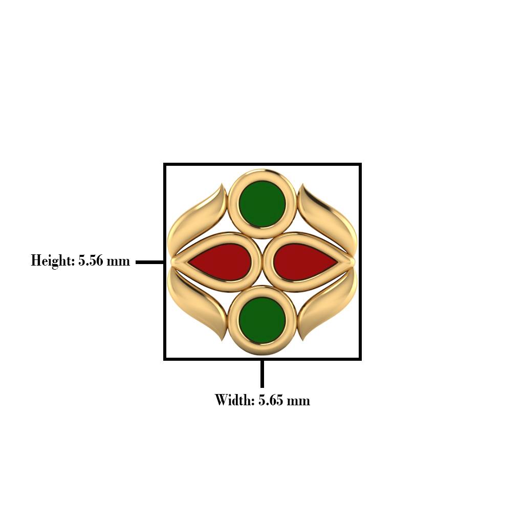 The Vani Gold Nose Pin : NS-0539YG