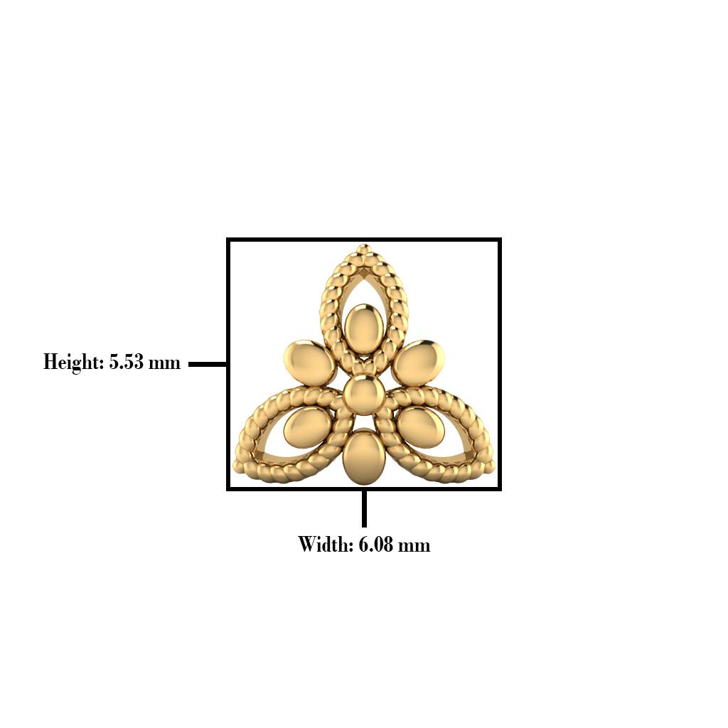 The Braxten Gold Nose Screw : NS-0692YG