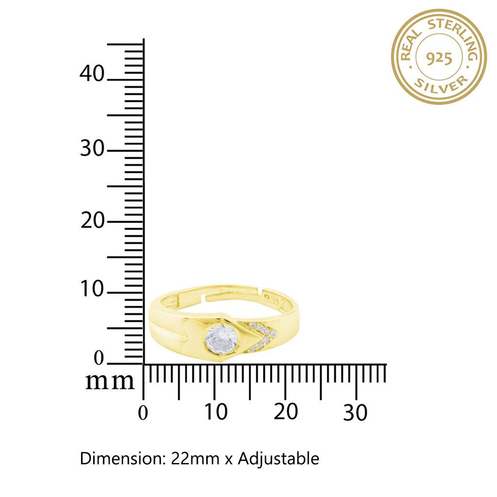 Love Unfold Men'S Gold Band : ZLCPLR-1003MY