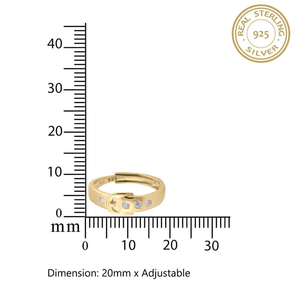 Golden Belt Style Promise Ring For Men : ZLCPLR-1015-MY