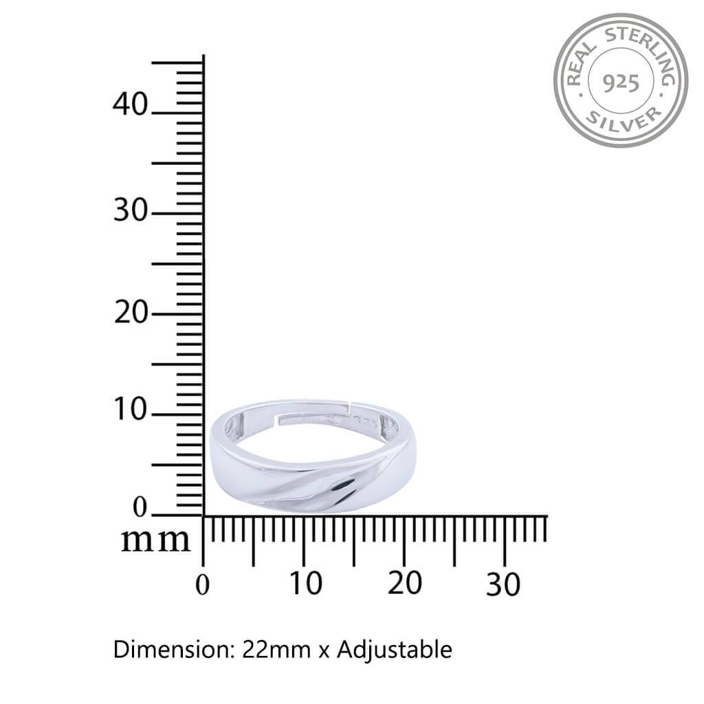 Silver Sparkling Love Band Ring For Men'S : ZLCPLR-1013-MW