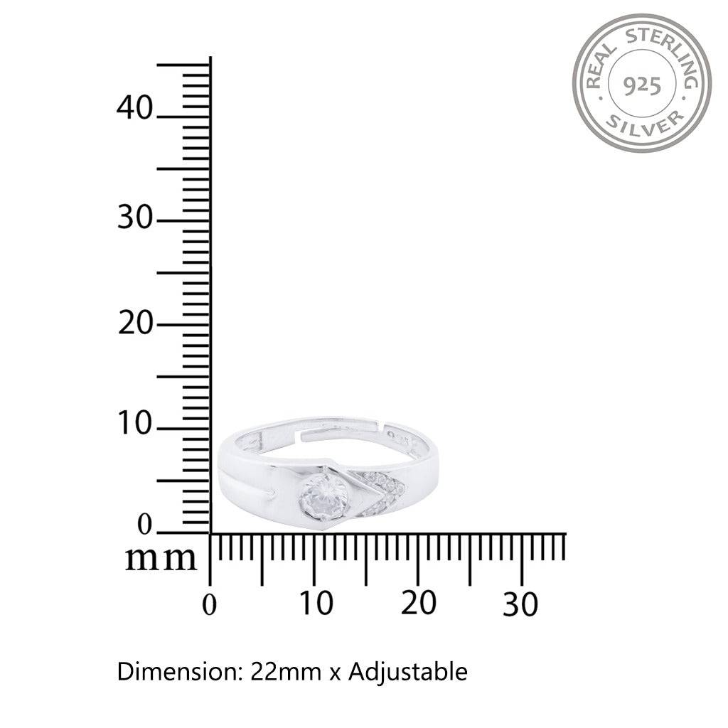 Silver Love Unfold Men'S Band : ZLCPLR-1003MW