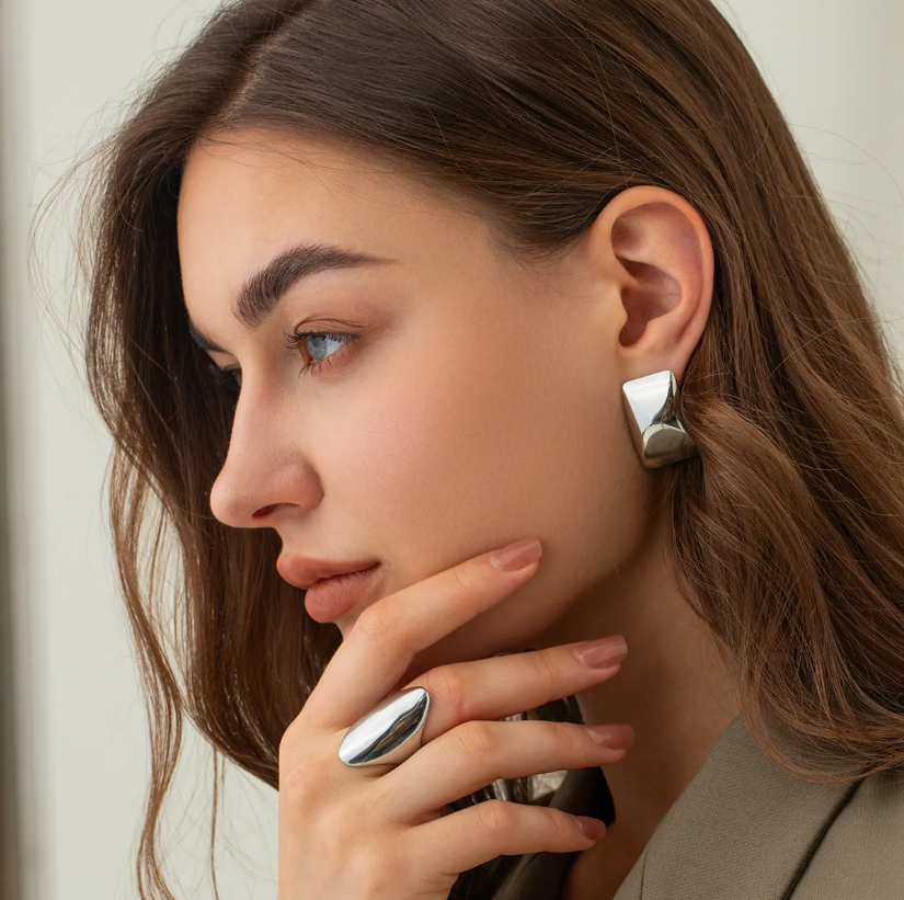 Daily Wear Pyramid Statement Earring : JDEW2305017