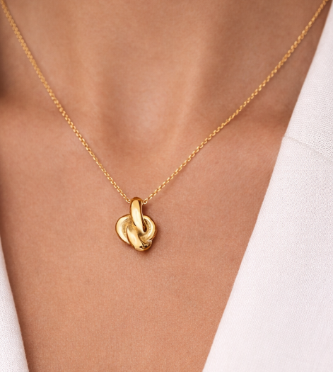 Modern Nature'S Knot Necklace - Skin Safe, Everyday Minimal Jewellery : 100188