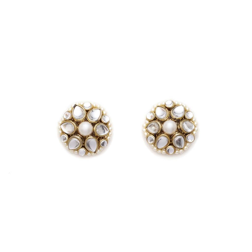 Kundan Flower Stud Earrings : ACE190