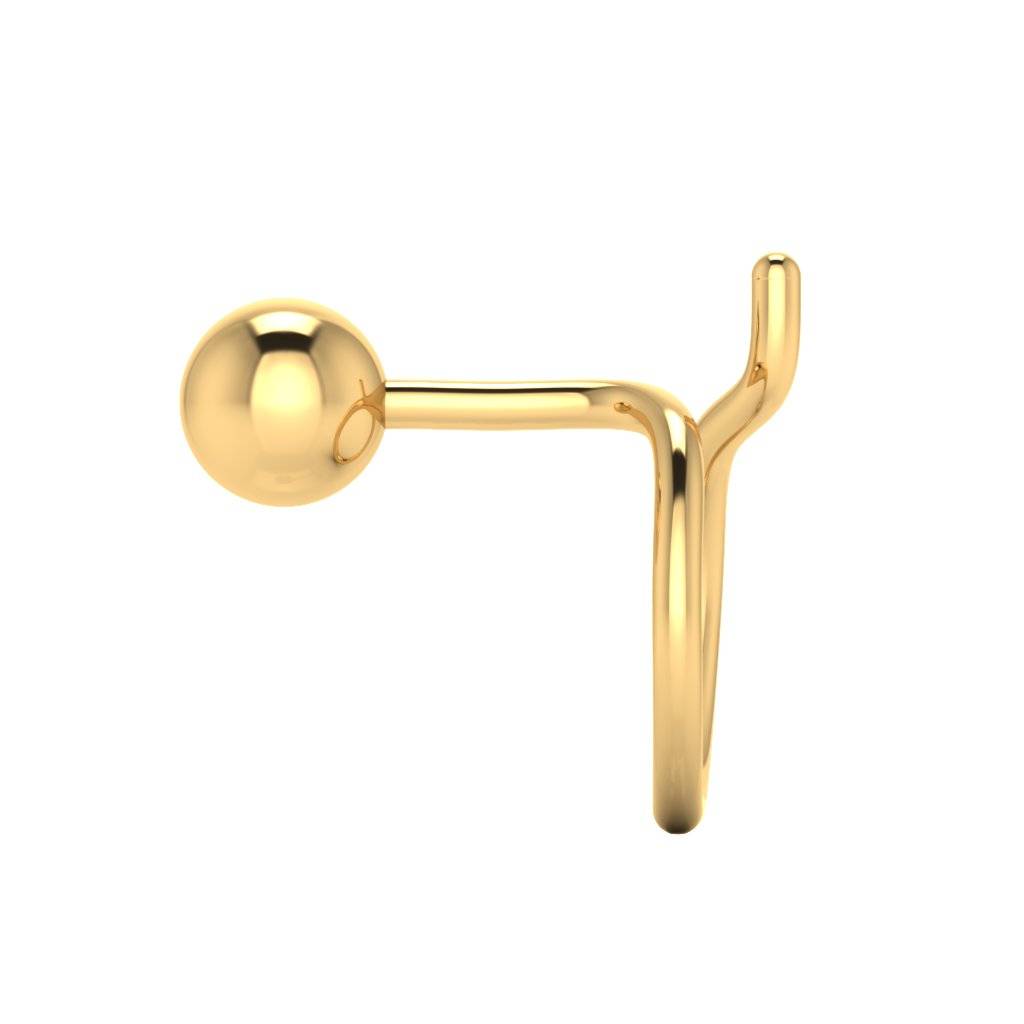 The Tridevi Gold Nose Pin : NS-0512YG