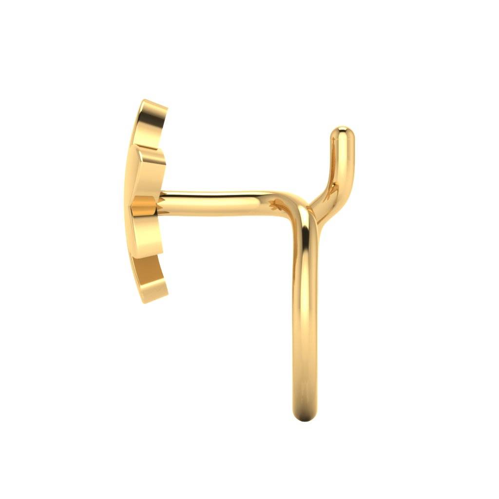 The Safiya Gold Nose Pin : NS-0565YG