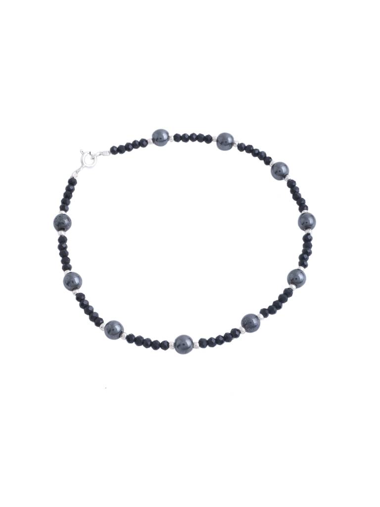 Kicky And Perky 925 Sterling Silver Dual Bead Anklets : SILANKB003