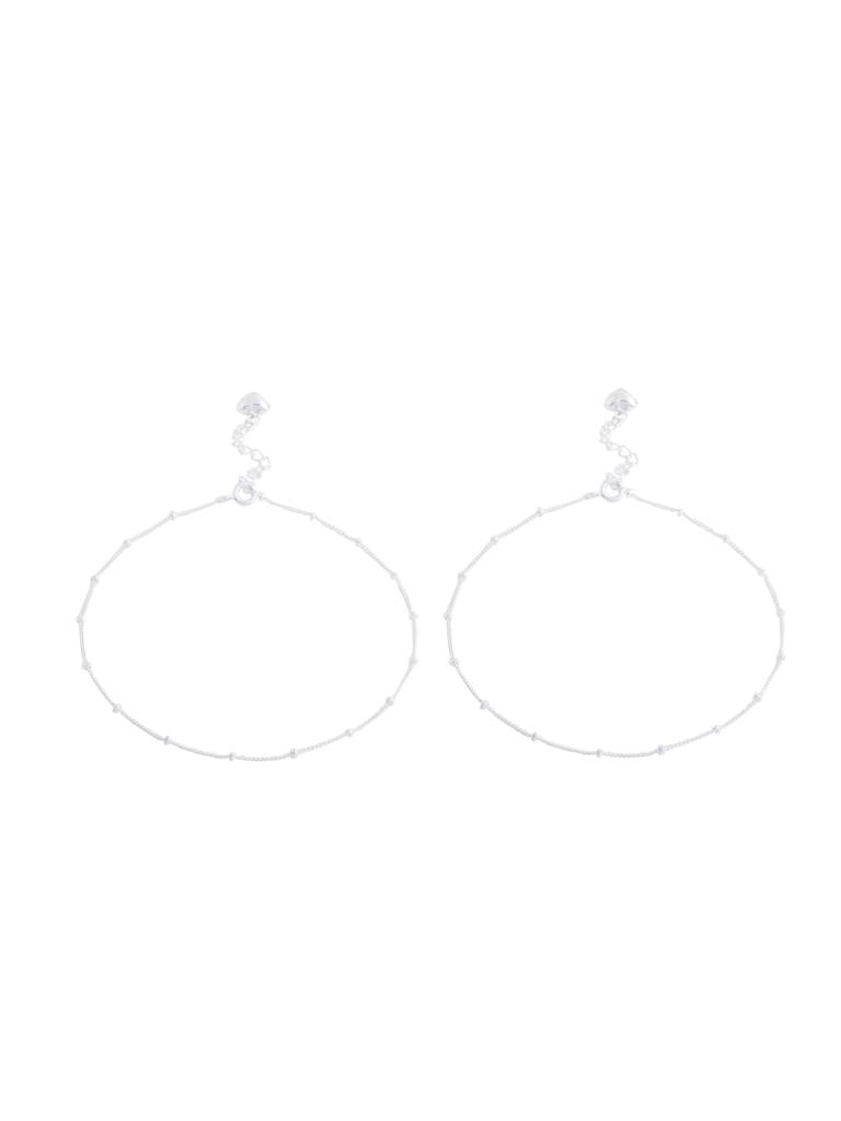Kicky And Perky 925 Sterling Silver Metal Bead Pair Anklet : SILANKB004