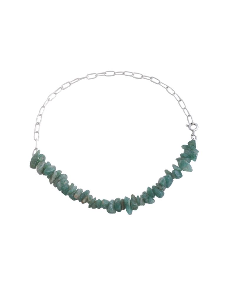 Kicky And Perky 925 Sterling Silver Rough Beauty Chain Anklets : SILANKB008