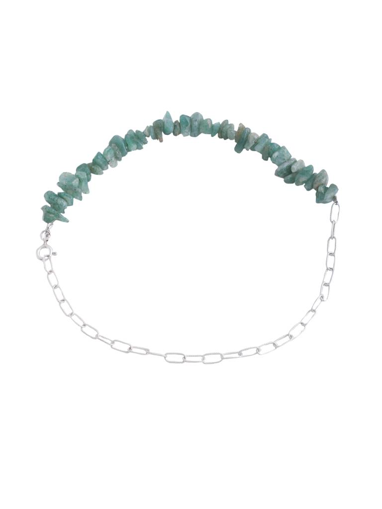 Kicky And Perky 925 Sterling Silver Rough Beauty Chain Anklets : SILANKB008