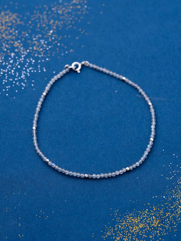 Kicky And Perky 925 Sterling Silver Beads & Strands Anklets : SILANKB009