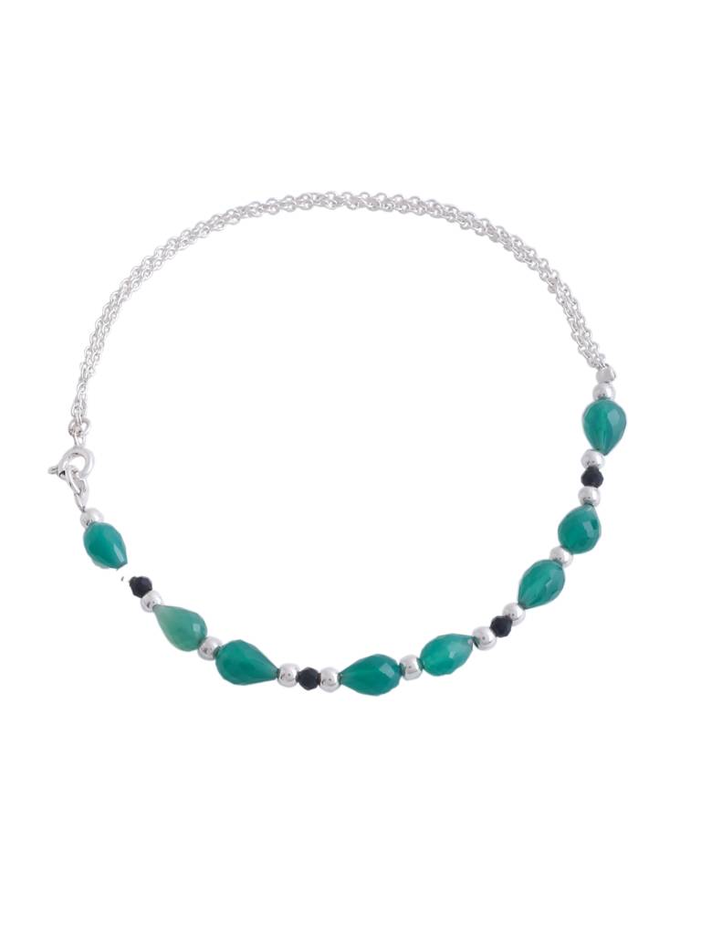 Kicky And Perky 925 Sterling Silver Silverleaf Anklets : SILANKB011