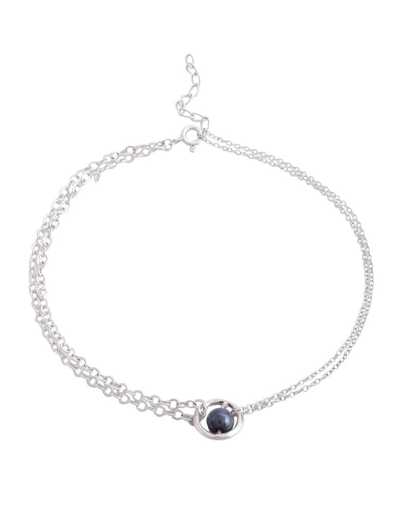 Kicky And Perky 925 Sterling Silver Dainty Beads Anklet : SILANKB012