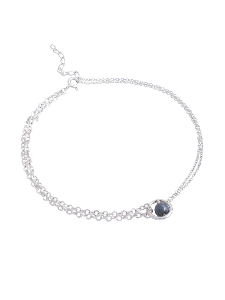 Kicky And Perky 925 Sterling Silver Dainty Beads Anklet : SILANKB012