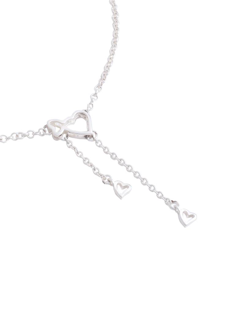 Kicky And Perky 925 Sterling Silver Heart Charm Chain Anklet : SILANKCH001