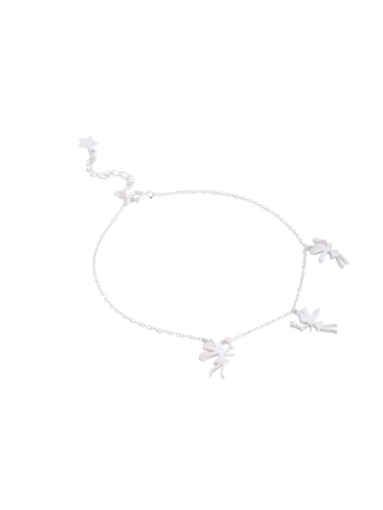 Kicky And Perky 925 Sterling Silver Angel Charm Anklet : SILANKCH010